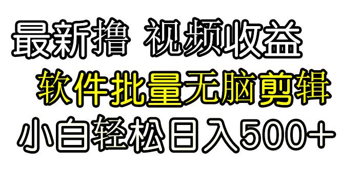 发视频撸收益，软件无脑批量剪辑，第一天发第二天就有钱-杨振轩笔记