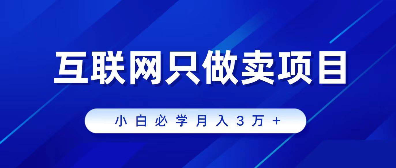 互联网的尽头就是卖项目，被割过韭菜的兄弟们必看！轻松月入三万以上！-杨振轩笔记
