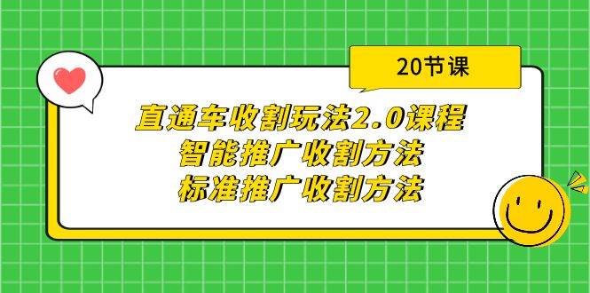 直通车收割玩法2.0课程：智能推广收割方法+标准推广收割方法（20节课）-杨振轩笔记