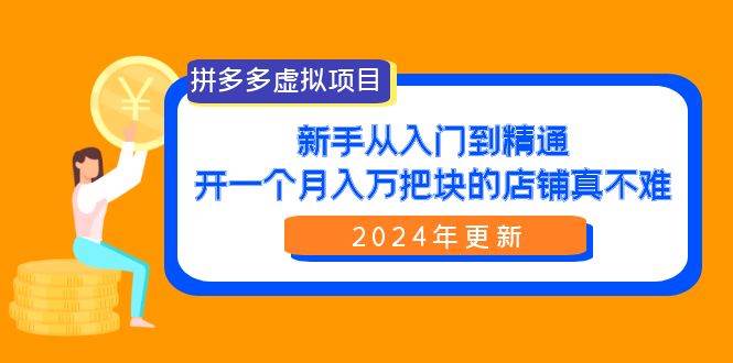 拼多多虚拟项目：入门到精通，开一个月入万把块的店铺 真不难（24年更新）-杨振轩笔记