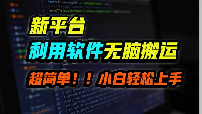 新平台用软件无脑搬运，月赚10000+，小白也能轻松上手-杨振轩笔记