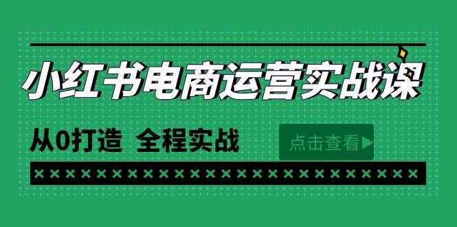 最新小红书·电商运营实战课，从0打造  全程实战（65节视频课）-杨振轩笔记