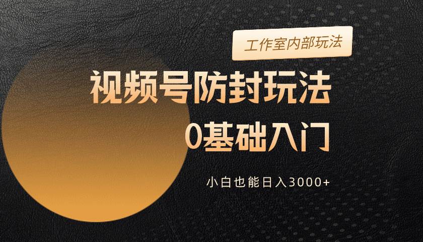 2024视频号升级防封玩法，零基础入门，小白也能日入3000+-杨振轩笔记