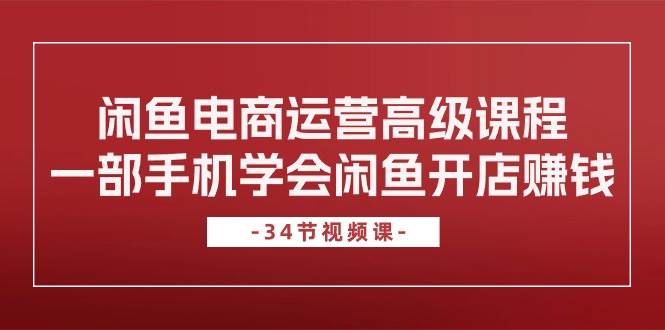 闲鱼电商运营高级课程，一部手机学会闲鱼开店赚钱（34节课）-杨振轩笔记